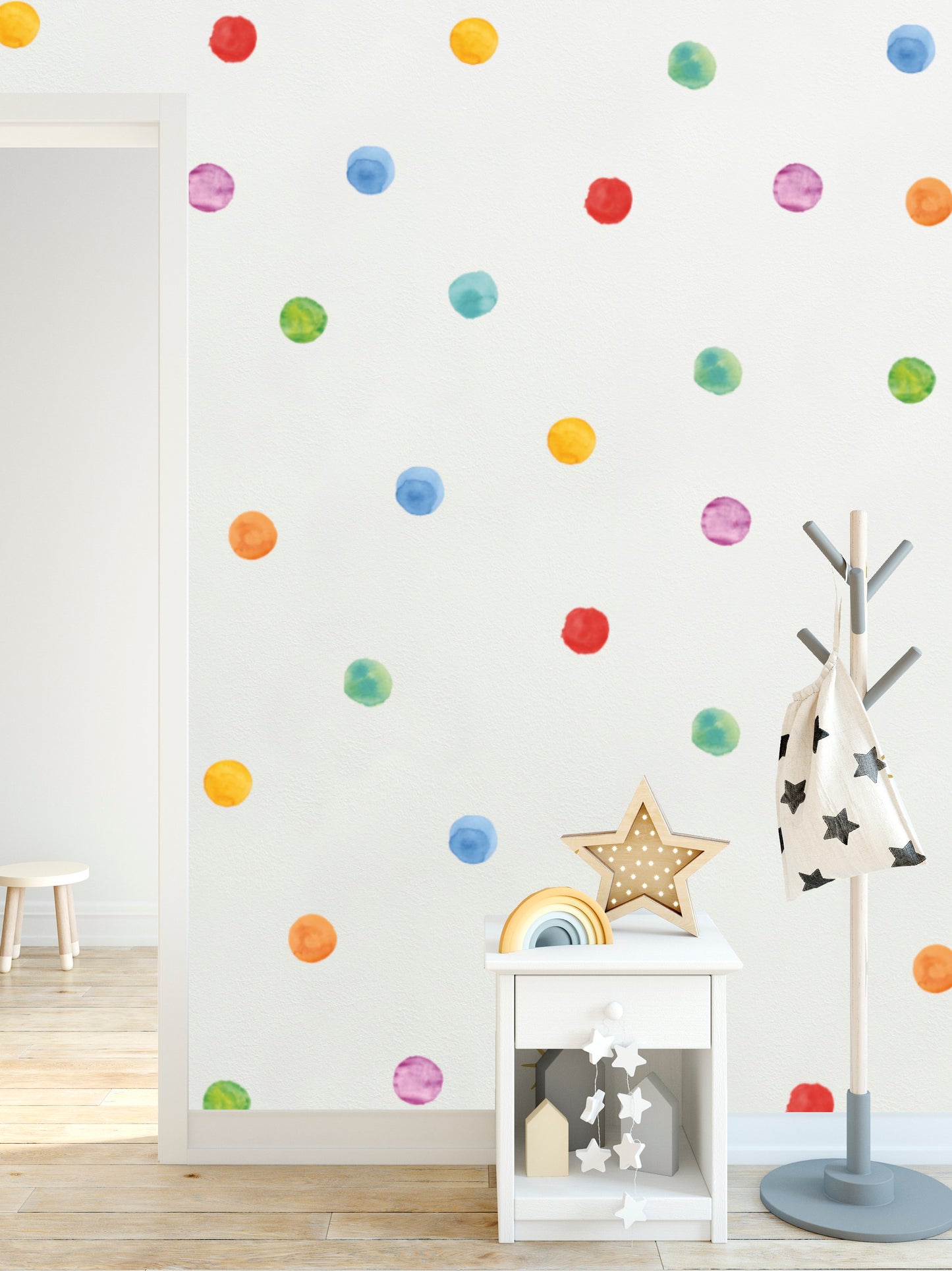 Vinilos Decorativos, Set de 96 Lunares Multicolor - The Happy Wall Co. | República Dominicana