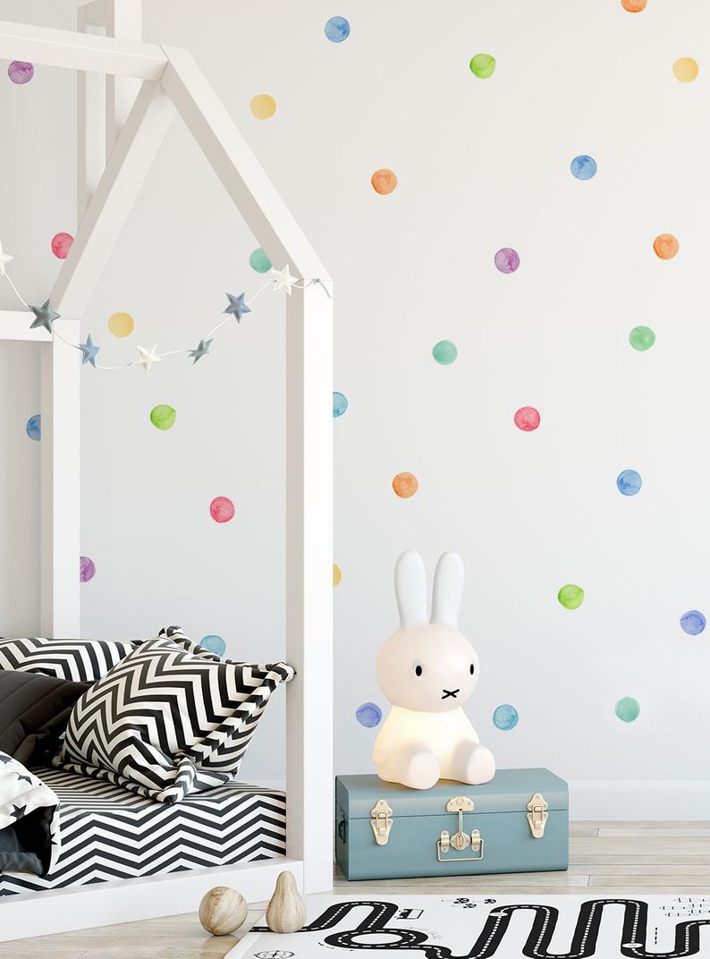 Vinilos Decorativos, Set de 96 Lunares Multicolor - The Happy Wall Co. | República Dominicana