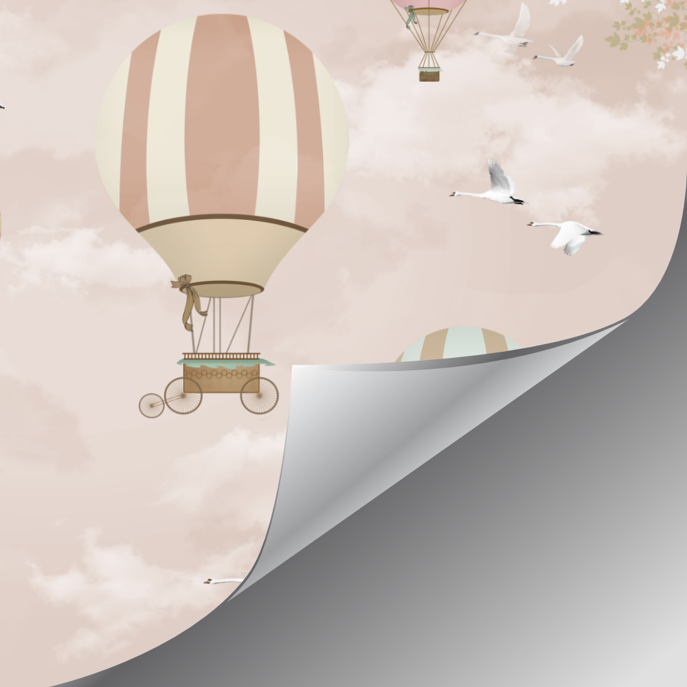 Mural Globos Aéreos Rosa