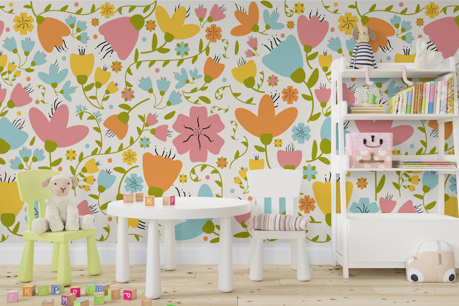 Mural Retro Floral
