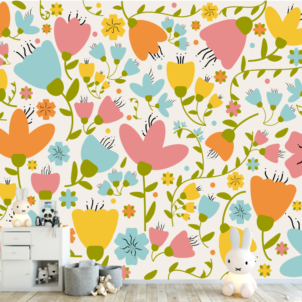 Mural Retro Floral