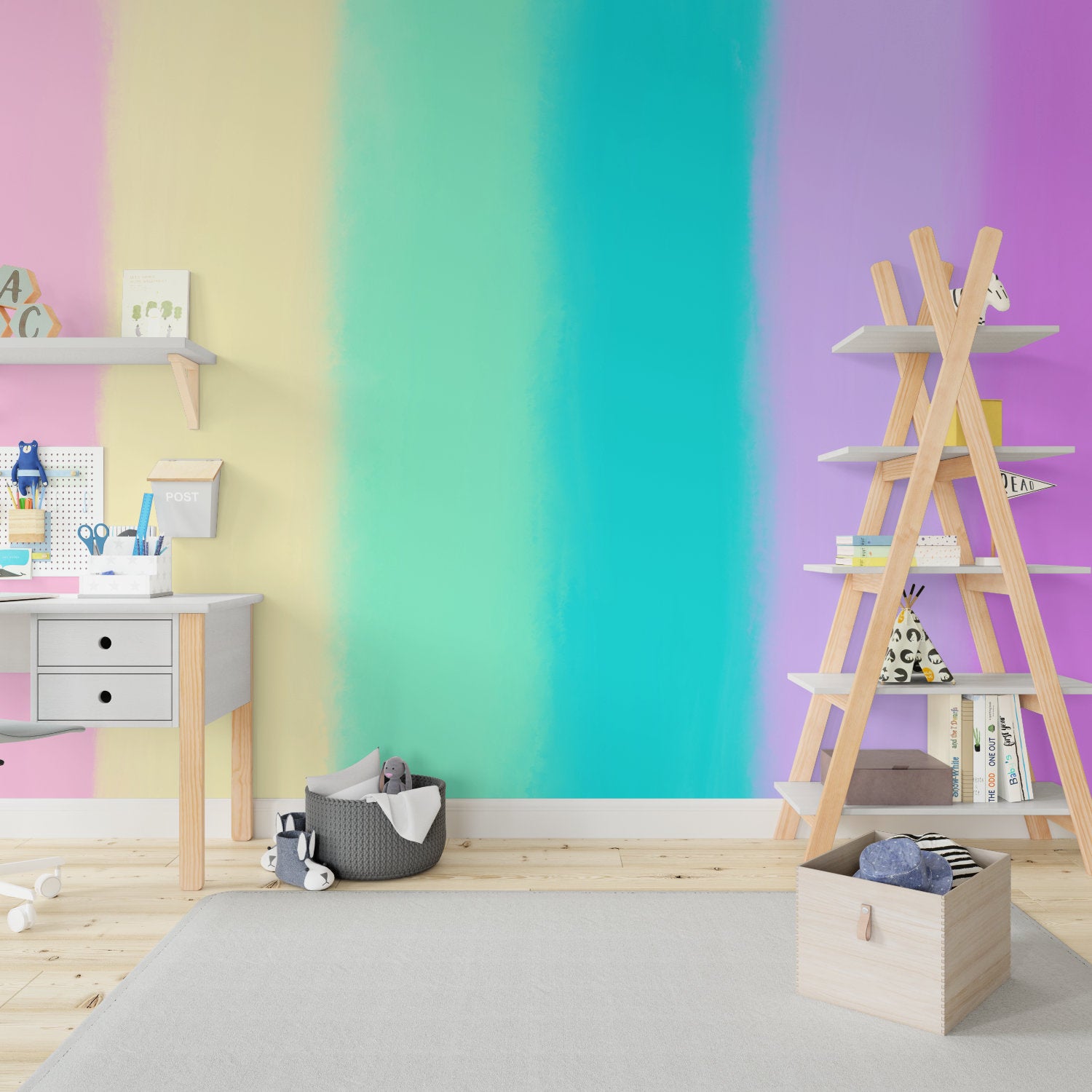 Mural Rayas Arcoiris