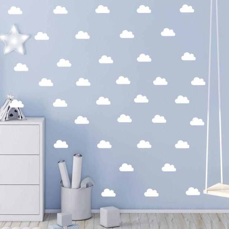 Vinilos Decorativos, Set de 16 Nubes Azul genial 051