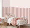 Vinilos Decorativos panel de media pared de rayas color rosado (1 panel)