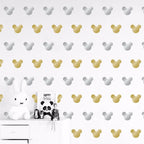Vinilos Decorativos, Set de 8 Mickey Mouse (1 Color) Dorado espejo