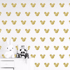Vinilos Decorativos, Set de 8 Mickey Mouse (1 Color) Dorado 091