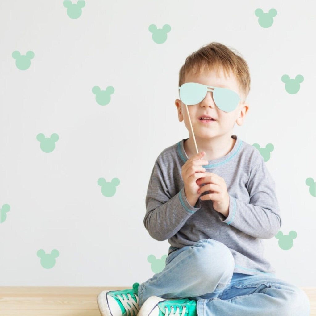 Vinilos Decorativos, Set de 8 Mickey Mouse (1 Color) Menta 055