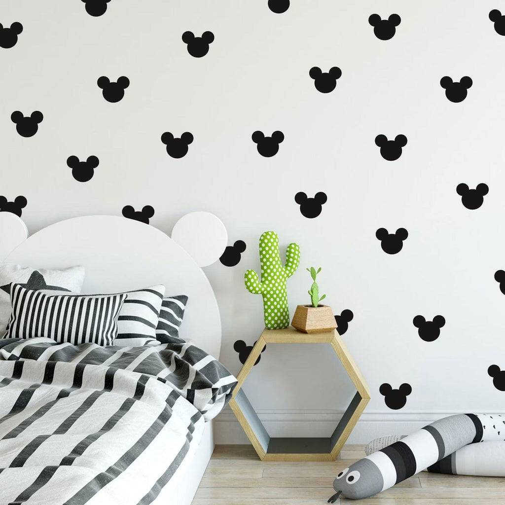 Vinilos Decorativos, Set de 8 Mickey Mouse (1 Color) Negro 070