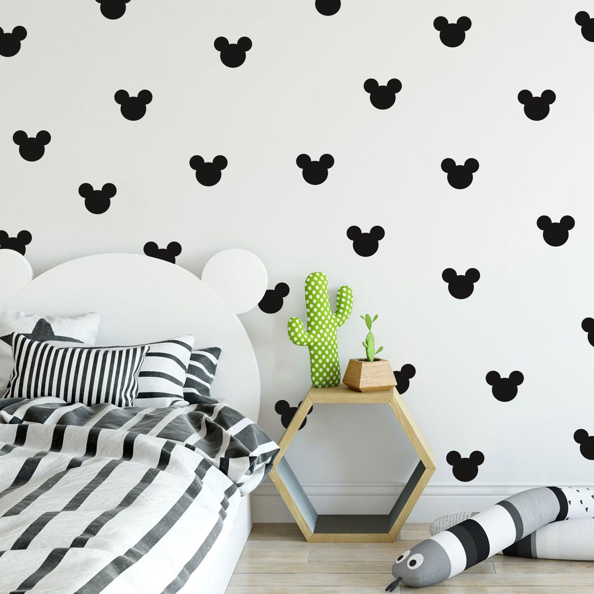 Vinilos Decorativos, Set de 8 Mickey Mouse (1 Color) Negro 070