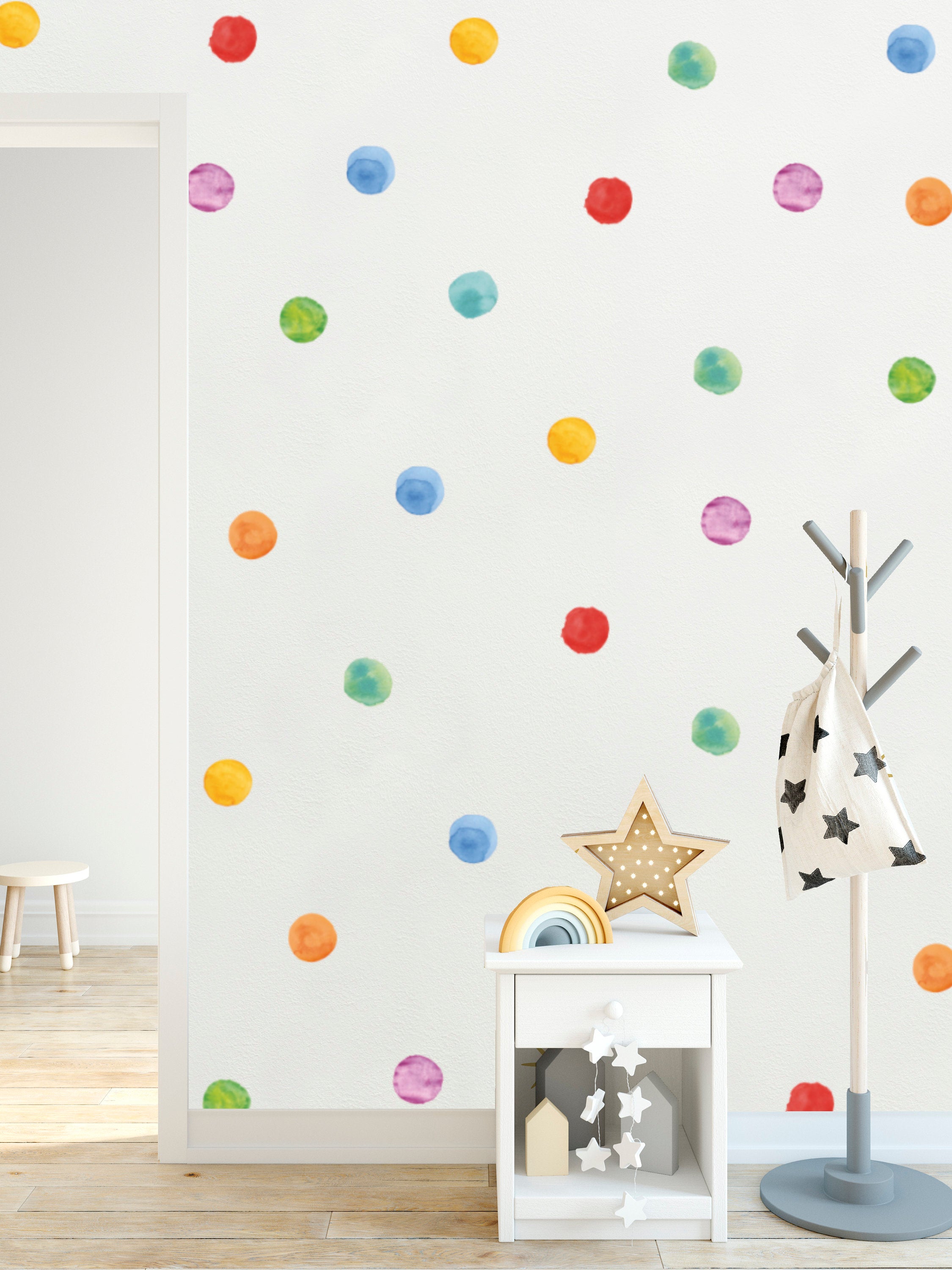 Vinilos Decorativos, Set de 96 Lunares Multicolor