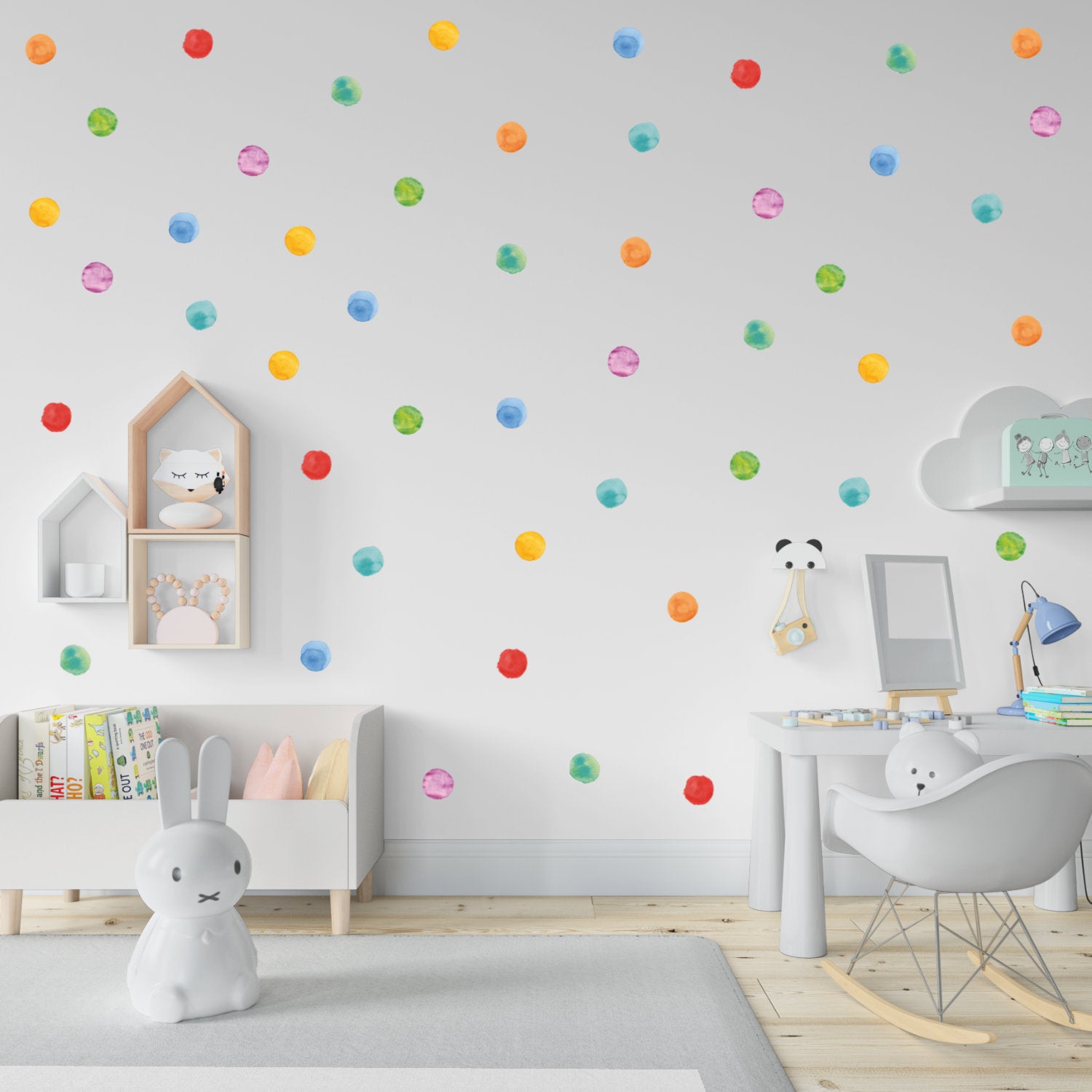 Vinilos Decorativos, Set de 96 Lunares Multicolor