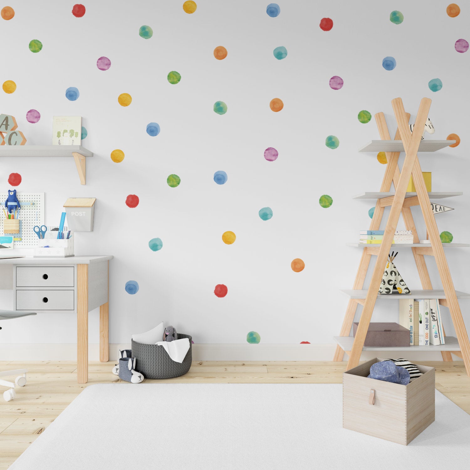 Vinilos Decorativos, Set de 96 Lunares Multicolor