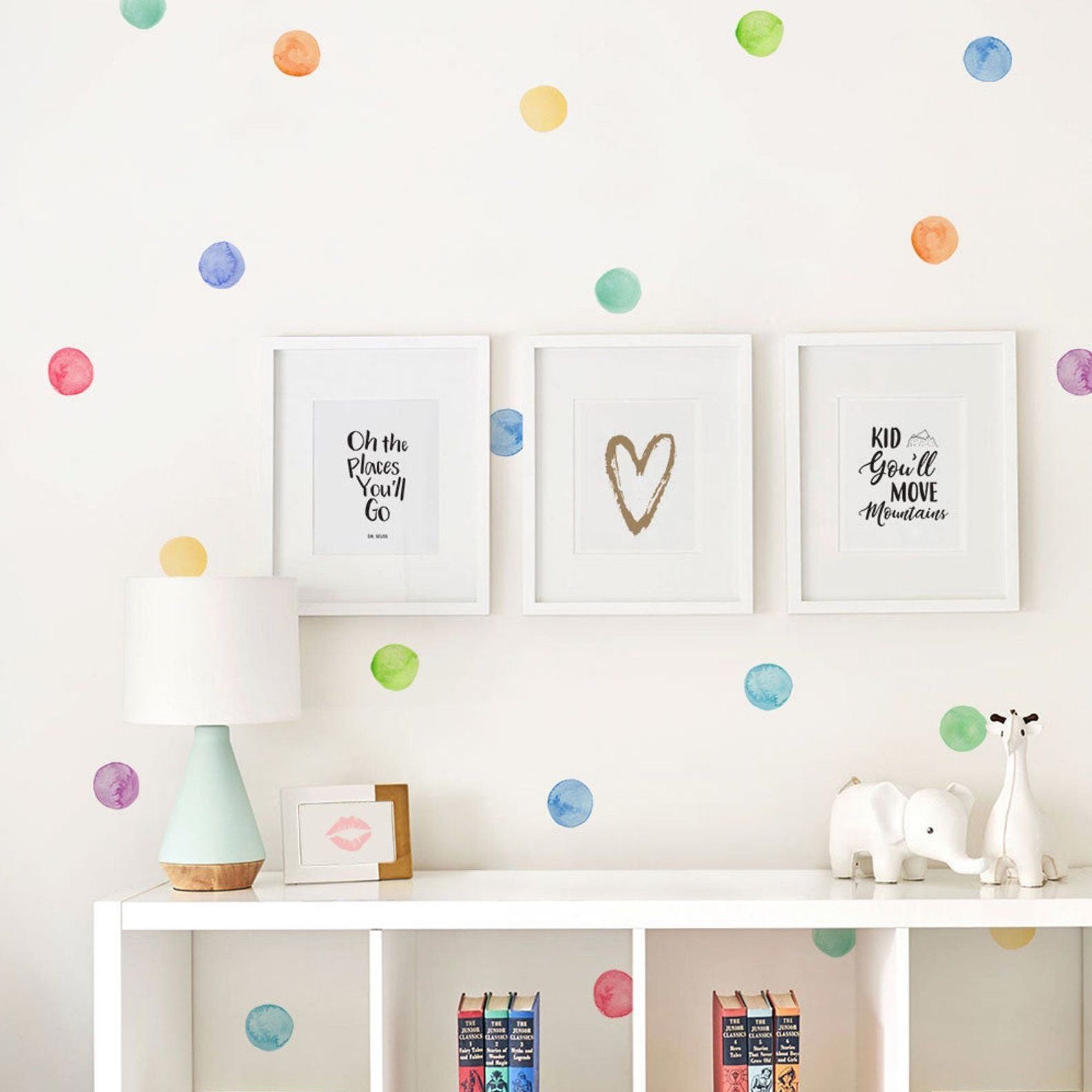 Vinilos Decorativos, Set de 96 Lunares Multicolor