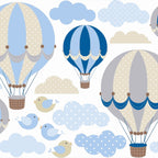 Vinilos Decorativos Globos, Set de 84 Nubes y Pajaritos