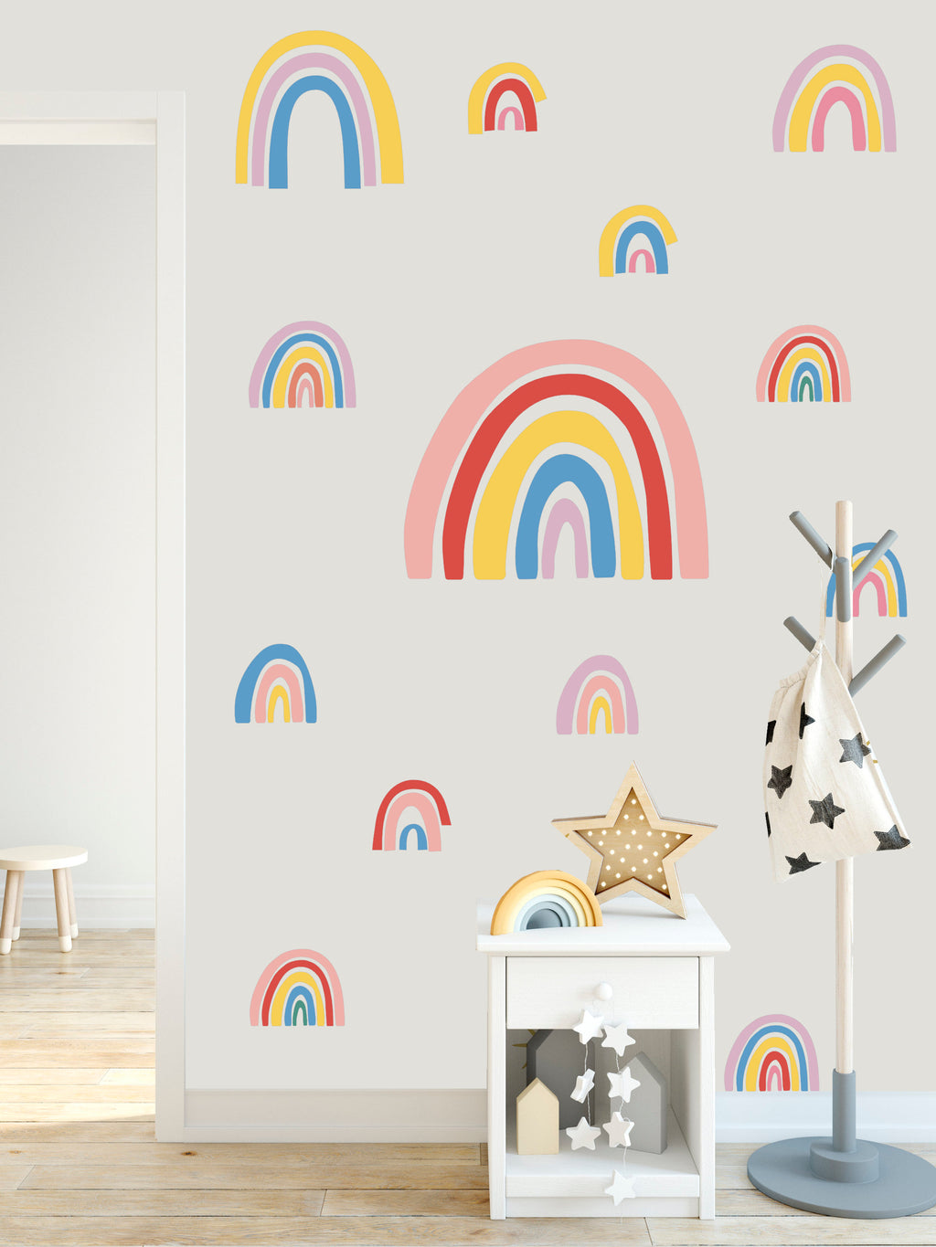 Vinilos Decorativos, Set de 13 Arcoíris Multicolor