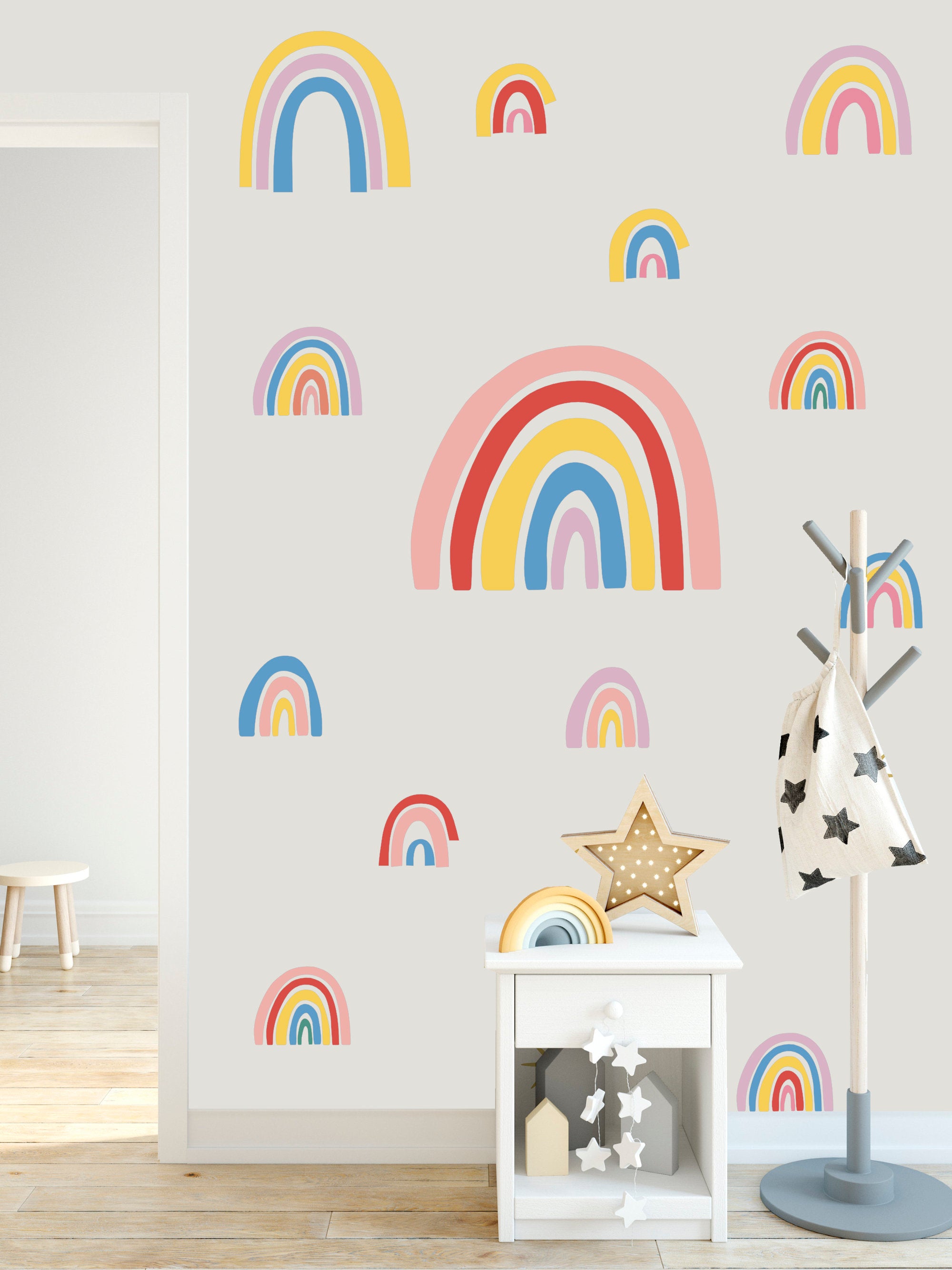 Vinilos Decorativos, Set de 13 Arcoíris Multicolor