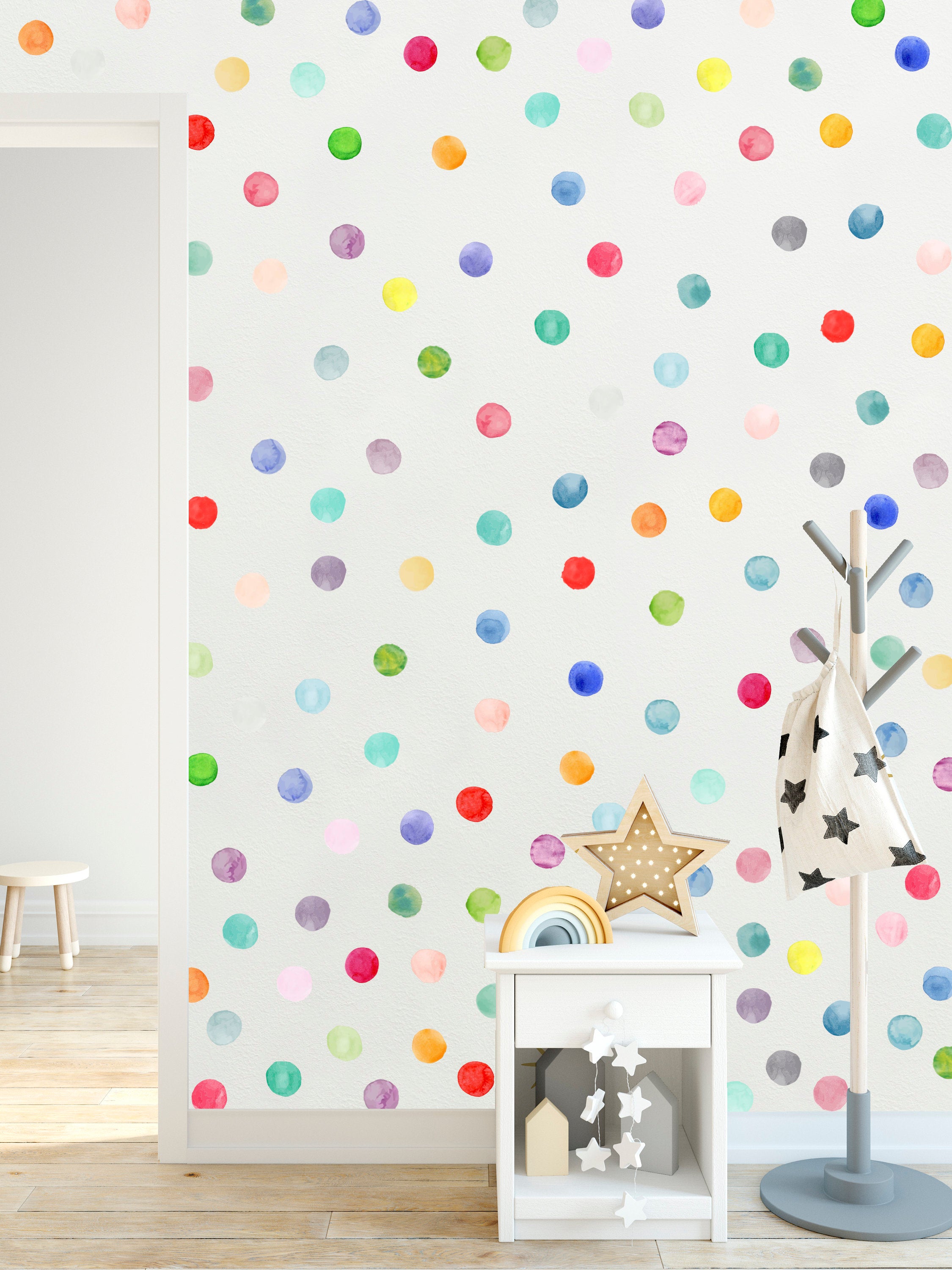 Vinilos Decorativos, Set de 126 Lunares Multicolor