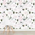 Papel decorativo Autoadhesivo Conejitos y Flores, Rollo de 26" x 52"