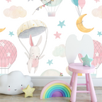 Papel decorativo Autoadhesivo Conejitos en Globos, Rollo de 26" x 52"