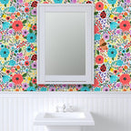 Papel decorativo Autoadhesivo Flores y Mariquitas, Rollo de 26" x 52"