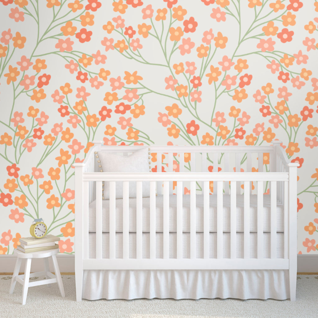 Papel decorativo Autoadhesivo Flores Silvestres, Rollo 26" x 52"