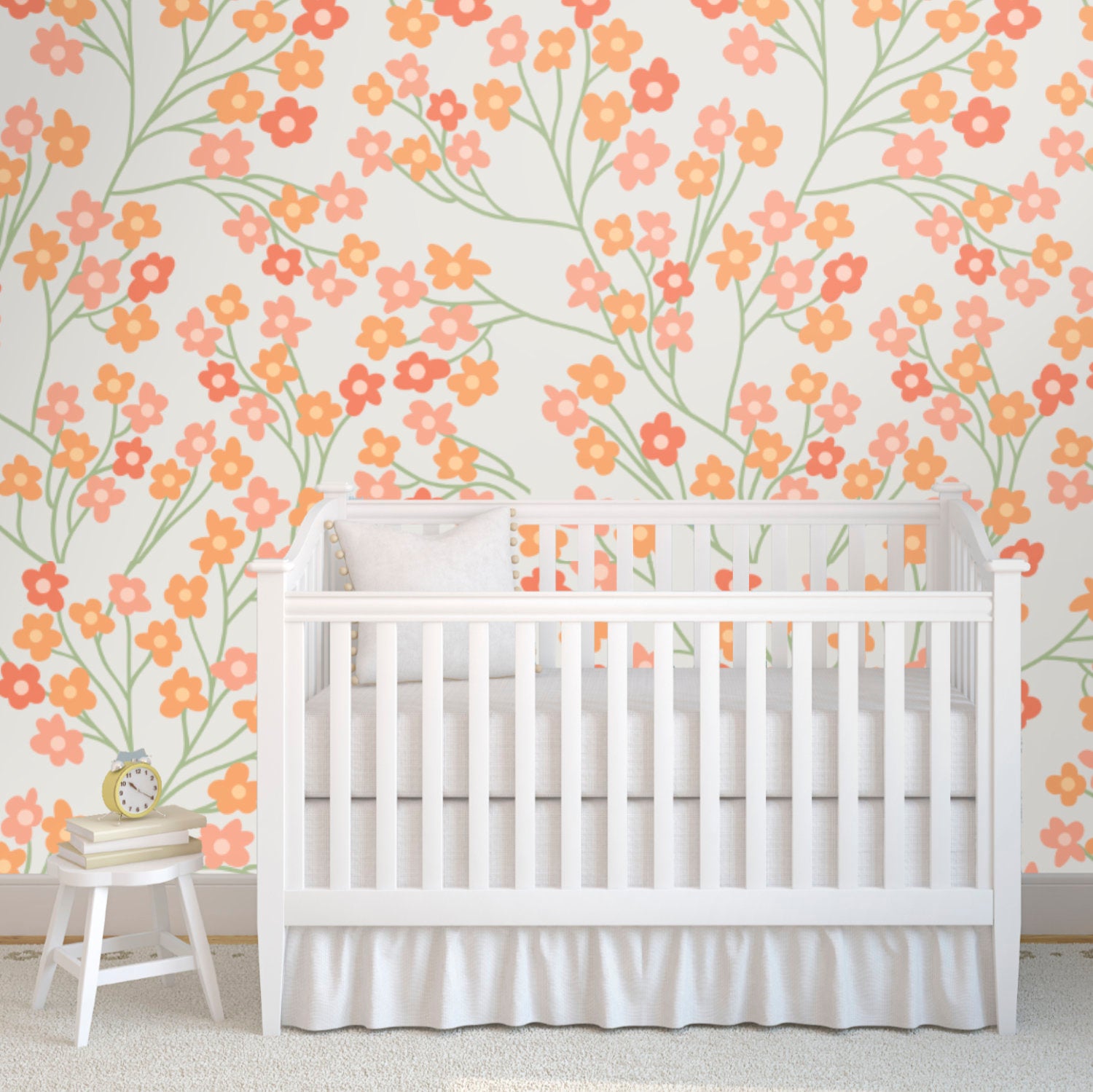 Papel Tapiz Autoadhesivo de Flores Silvestres - Mural Botánico para Pared