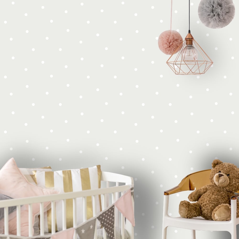 Vinilos Decorativos, Set de 70 Mini Lunares Blanco 010