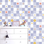 Papel decorativo Autoadhesivo Cuadros y Flores, Rollo de 26" x 52"
