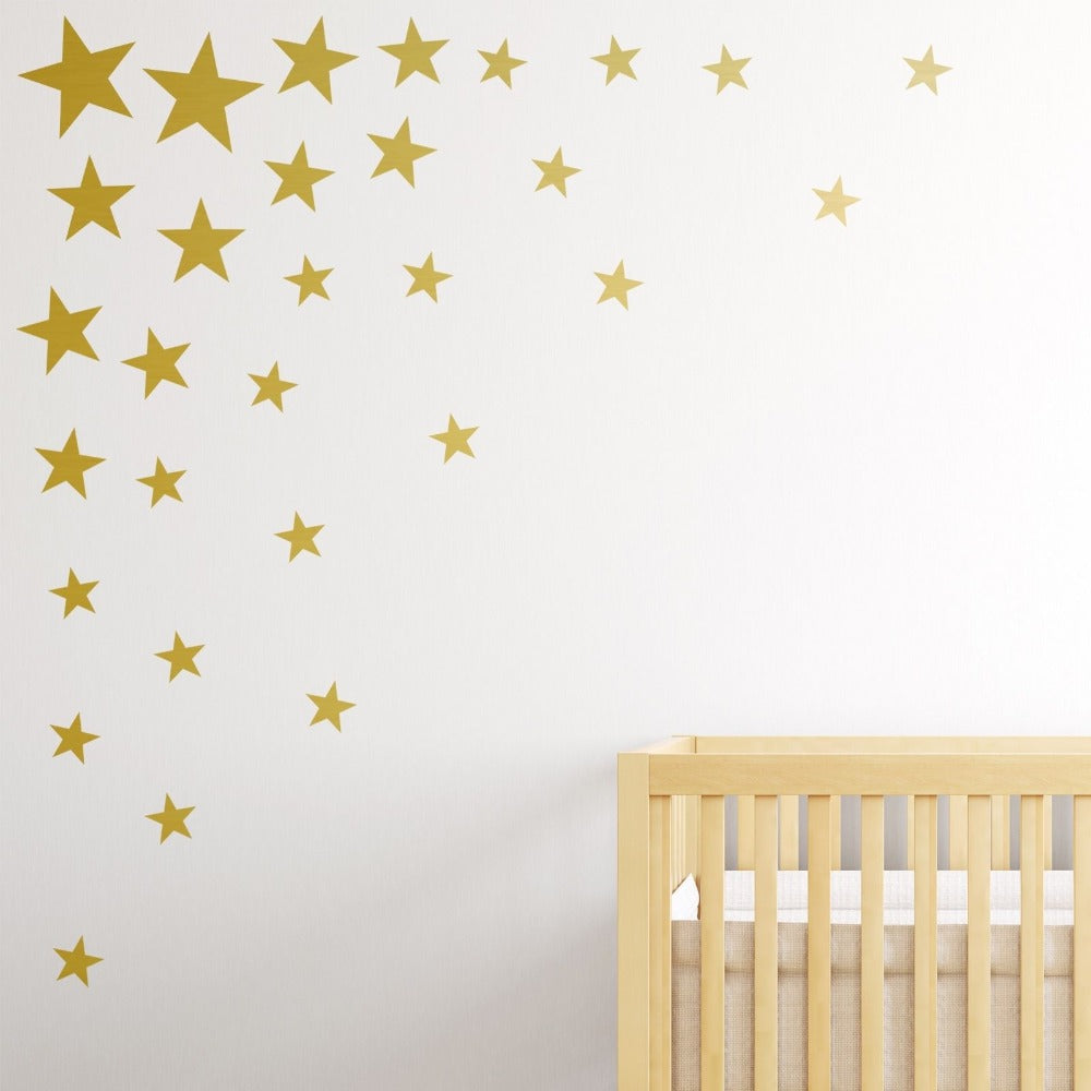 Vinilos Decorativos, Set de 25 Estrellas Dorado 091