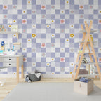 Papel decorativo Autoadhesivo Cuadros y Flores, Rollo de 26" x 52"