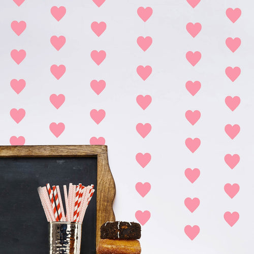 Vinilos Decorativos, Set de 24 Corazones (1 Color)