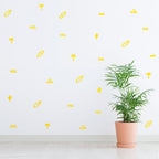 Vinilos Decorativos, Set de 147 Figuras Verano Amarillo 459