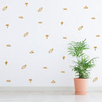 Vinilos Decorativos, Set de 147 Figuras Verano Marrón nuez 083