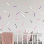 Vinilos Decorativos, Set de 12 Confetis (1 Color) Rosa suave 045