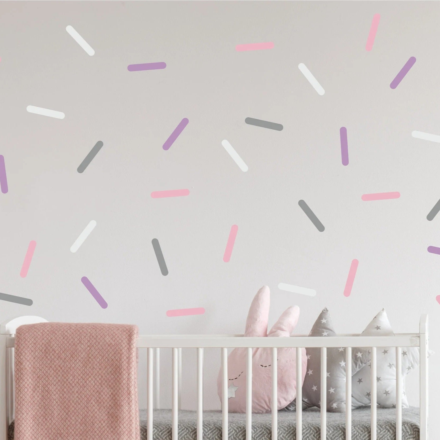 Vinilos Decorativos, Set de 12 Confetis (1 Color) Rosa suave 045