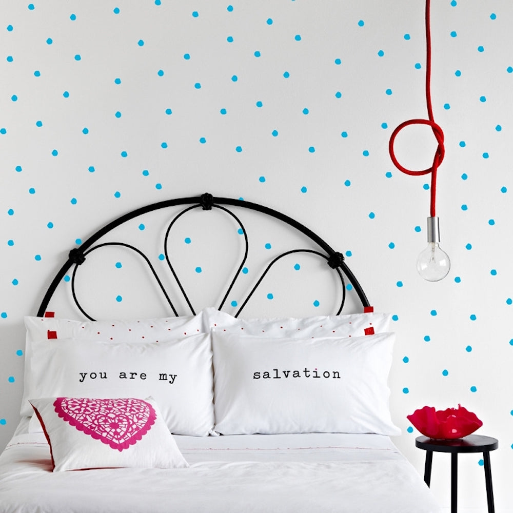 Vinilos Decorativos, Set de 84 Mini Lunares (1 Color) Azul celeste 052