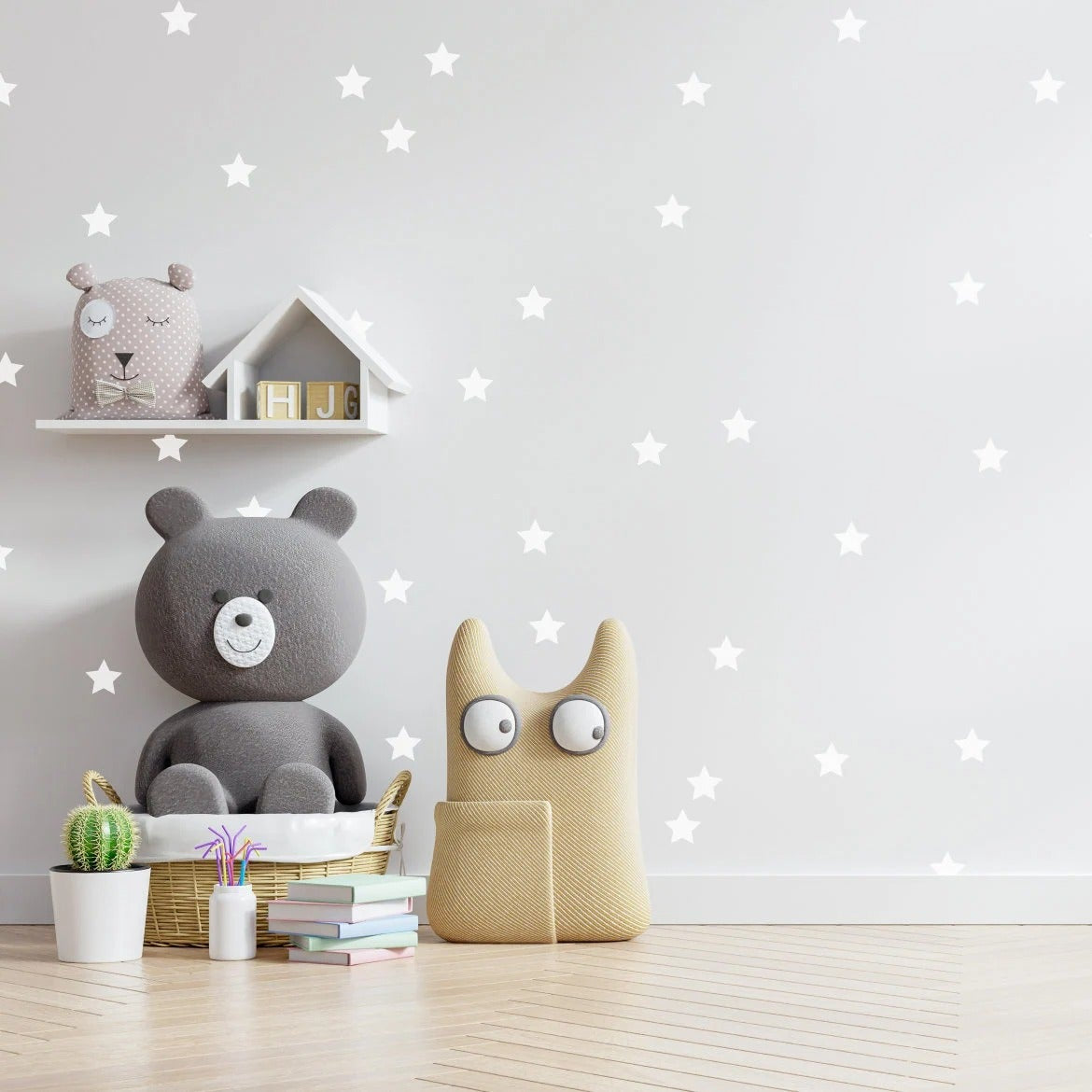 Vinilos Decorativos, Set de 20 Estrellas Blanco 010