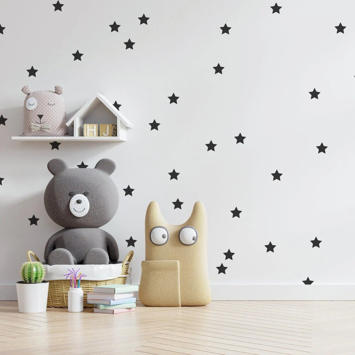 Vinilos Decorativos, Set de 20 Estrellas Negro 070