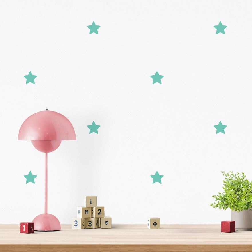 Vinilos Decorativos, Set de 20 Estrellas Menta 055