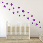 Vinilos Decorativos, Set de 5 Estrellas Grandes Púrpura 2300