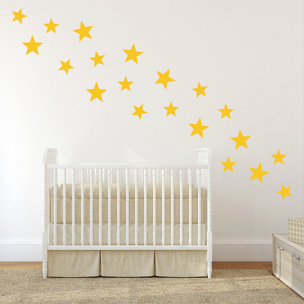 Vinilos Decorativos, Set de 5 Estrellas Grandes Amarillo 459