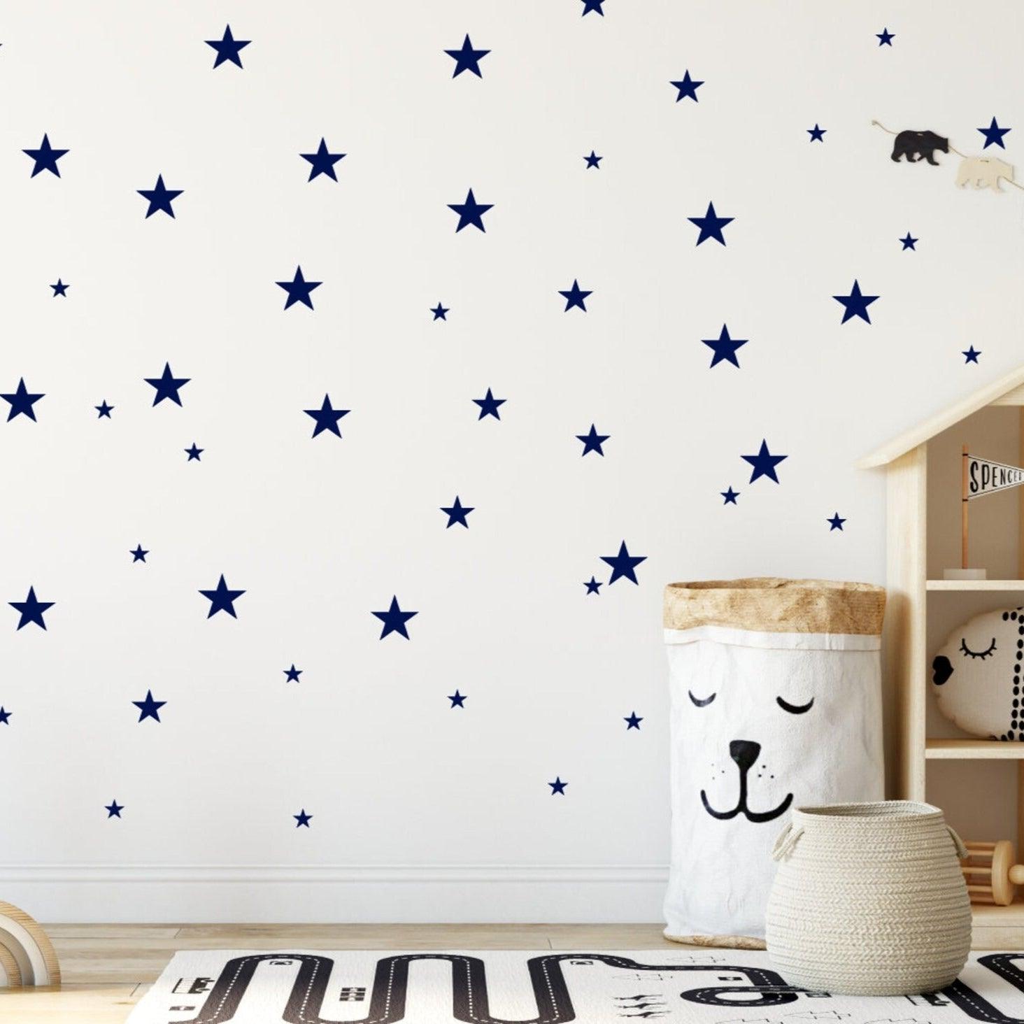 Vinilos Decorativos, Set de 24 Estrellas Azul genial 051