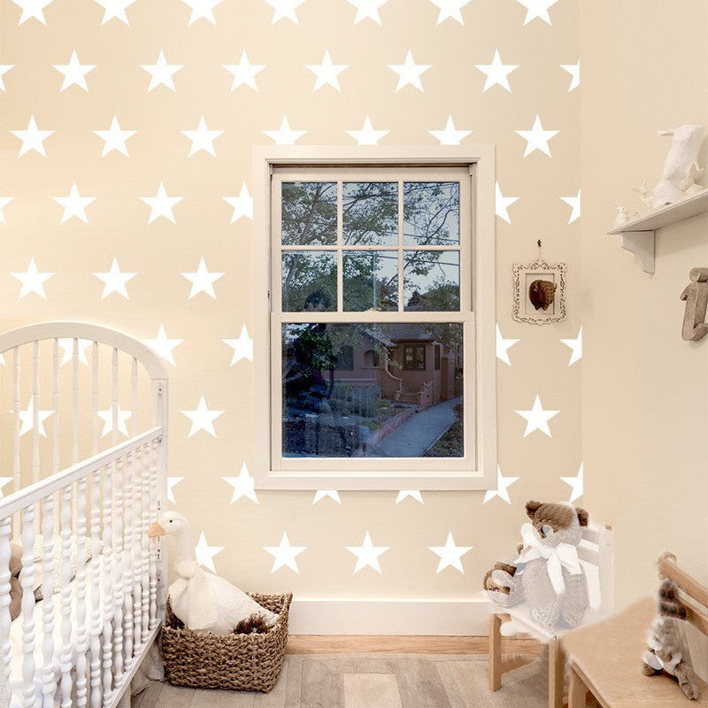 Vinilos Decorativos, Set de 8 Estrellas Blanco 010