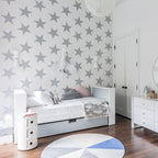 Vinilos Decorativos, Set de 8 Estrellas Gris suave