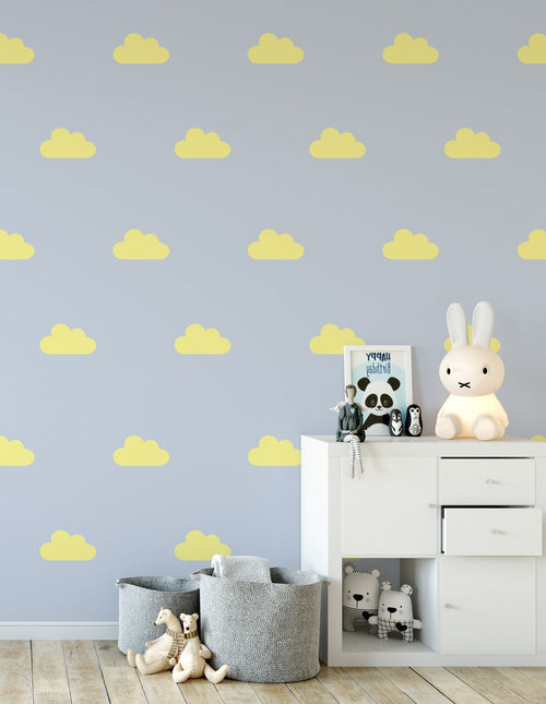 Vinilos Decorativos, Set de 6 Nubes Medianas Azul genial 051