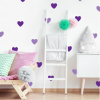 Vinilos Decorativos, Set de 8 Corazones Grandes (1 Color)