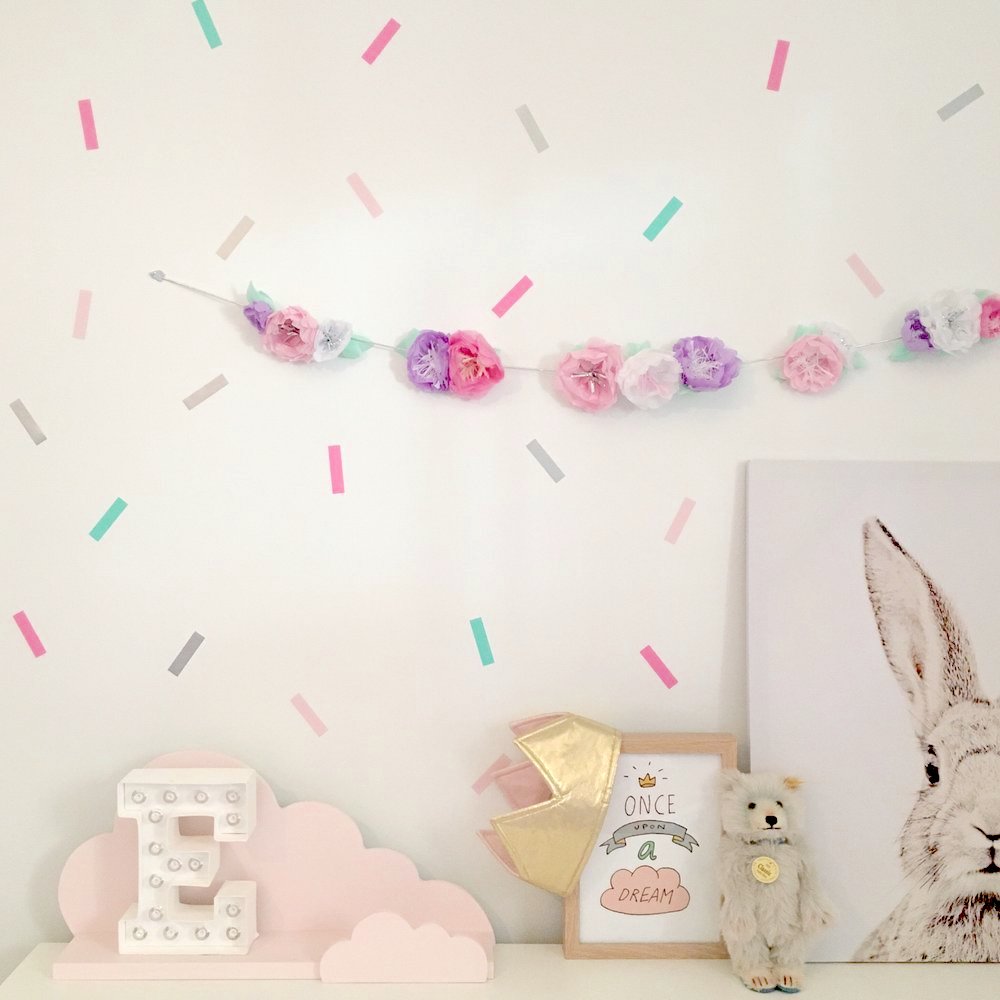 Vinilos Decorativos, Set de 45 Mini Confetis Rosa 041