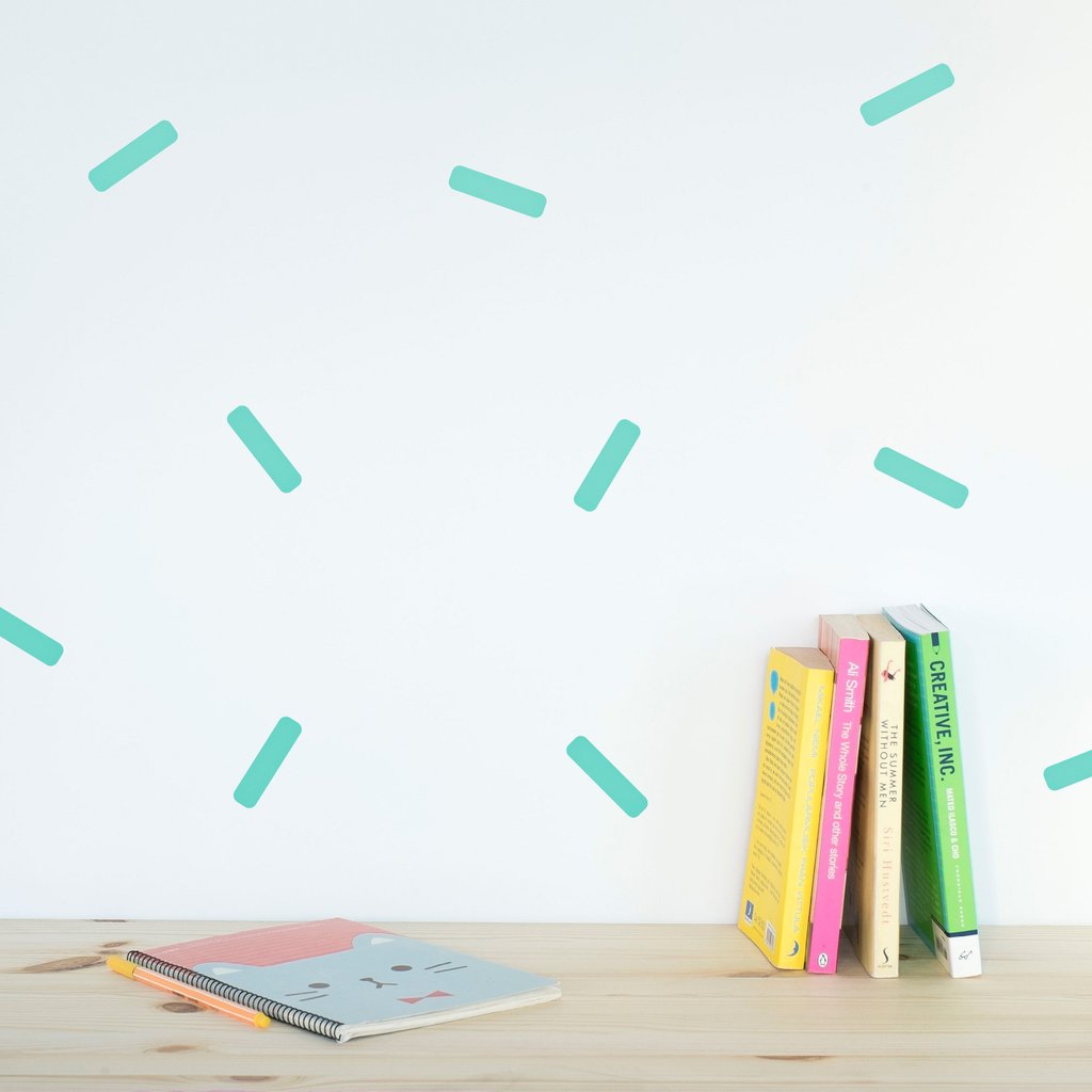 Vinilos Decorativos, Set de 45 Mini Confetis Menta 055