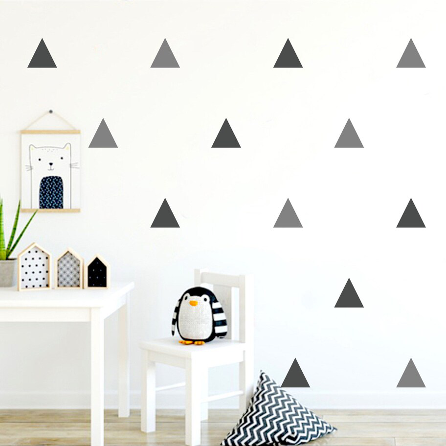 Vinilos Decorativos, Set de 8 Triángulos Grandes (1 Color) - The Happy Wall Co. | República Dominicana
