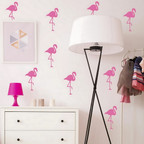 Vinilos Decorativos, Set de 16 Flamencos (1 Color) Rosa suave 045